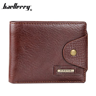 Brand short Mens wallet Genuine leather Mens Designer Wallet with Coin Pocket