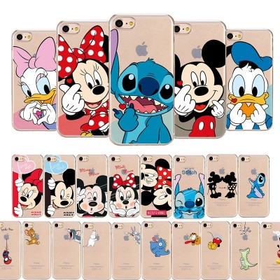 Cartoon Phone Case For iPhone Soft Cute Mickey Mouse Minnie Mouse iPhone XS MAX XR  X 7 8 Plus 6 6S Plus 5 SE Case