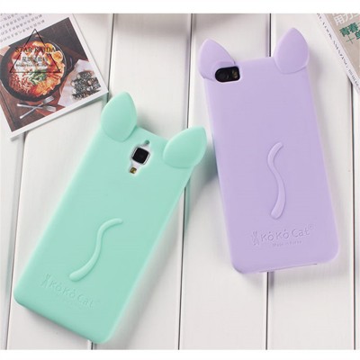 Luxury Soft Lovely Silicon Case For Xiaomi Mi5 Mi4C Mi4 Mi3 Cover 3D Cartoon Cat Design TPU Cover Cases For Xiaomi Mi5 Mi 4C 4