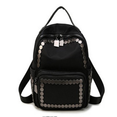 Steelsir 2019 New Fashion Black Rivet Shoulder Bag Women Personality College Large Capacity Tide Gothic Travel Backpacks 