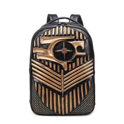 Gothic Steampunk Unique backpack cool bag steampunk fashion Backpacks for Teenage Girls Women PU Leather Backpack Men School Bag Casual Vintage Large Capacity Black Travel Backpack