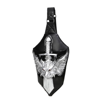 Fashion Men Shoulder Bags Travel Cross Body Bag Man Messenger Bag Male 3D Leather Chest Bag Halloween 2019 Black Gold Silver