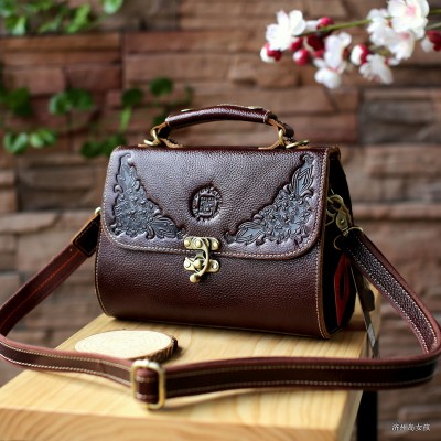 Womens Vintage Crossbody Leather messenger bag