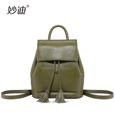 women Genuine Leather shoulder school bag female new mini backpack 2019 Retro College small backpack