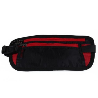 COOL Fanny Pack 10pcs( ASDS Polyester waist bag fanny pack Zipper Black Red for Men Women