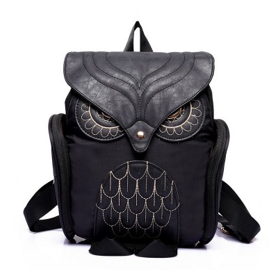 Gothic Backpacks Newest Fashion Women Nylon Owl Backpack Female Cartoon School Bags Mujer Gothic Mochila Escolar Girls Stylish Cool Bagpack Black