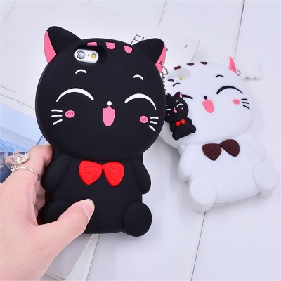 3D Case Silicon Soft Cat Phone Case For OPPO F5 F7 F1S A31 A33 A35 A37 A59 A71 A73 A75 A79 A83 A5 A3S Cartoon Case Back Cover