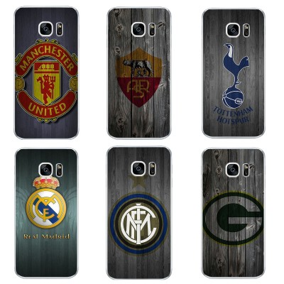 For Samsung Galaxy J3 J5 J7 2019 Phone Case S4 S6 S7 Edge Plus Shell C5 C7 Transparent Cover Soft Silicon Wood Football Pattern