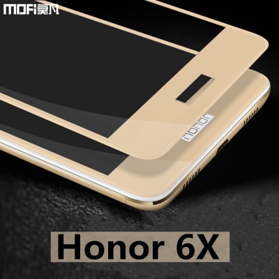 Huawei honor 6X glass MOFi original honor 6x tempered glass full cover screen protecter 9H 2.5D HD protective glass gold 5.5" Phone Cases For huawei