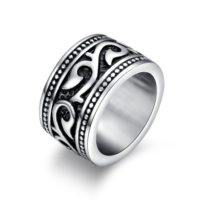 Vintage Vine Rings for Men Women Stainless Steel Gothic Biker Viking Jewelry