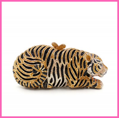 Animal Bags Attractive high quality diamond luxury LION ANIMAL KING evening bag BRIDE Clutch