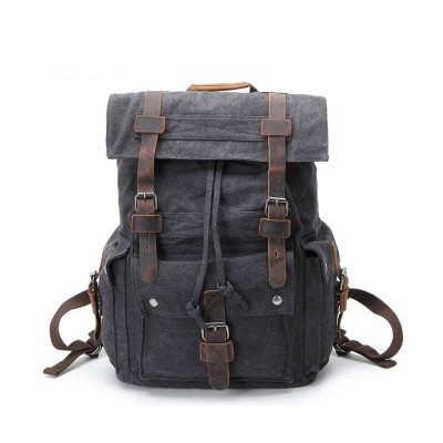 36-55 Litre Canvas Retro Mens Canvas Backpack Mens Bag Shoulder Bag Casual Bag