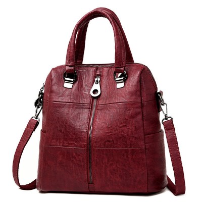 Women Leather Backpacks Vintage Female Shoulder Bag Travel Ladies Bagpack School Bags For Girls