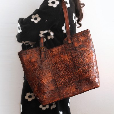 2019 Limited Direct Selling Single Vintage Handbag Handmade Women Genuine Leather Cross Body Cowhide Shoulder Bag Big Laptop 