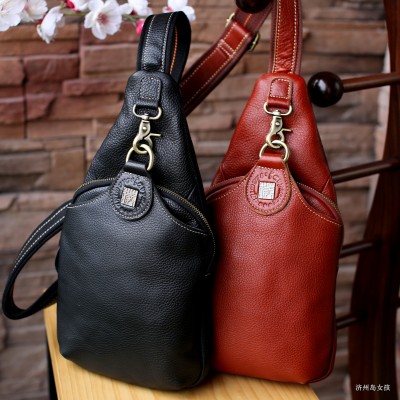 Womens Leather Vintage Chest Packs