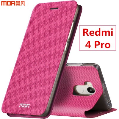 Xiaomi redmi 4 pro case cover flip case Xiaomi Mi Redmi 4 pro prime cover MOFi original leather case wheat lines cover stand 5" 