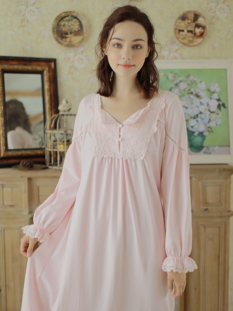 ladies long cotton nightdresses