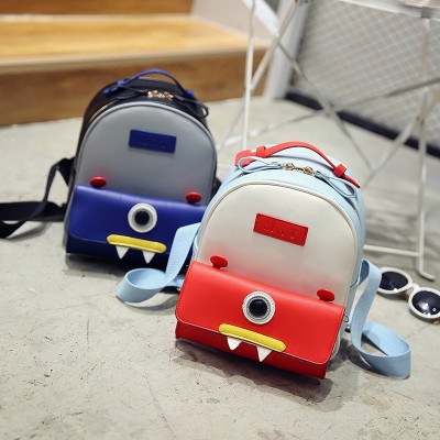 2019 Spring summer newest woman backpack cute cartoon monster design backpack schoolbags chains bags mini backpack