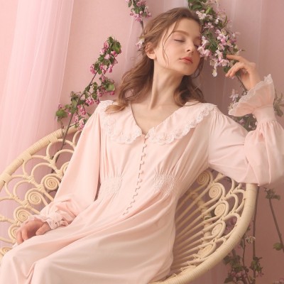 Women Sleepwear Gown Lace Nightgown Gorgeous Elegant Sleepwear Princess Dress For Women Bridesmaid Lace Gowns High Quality