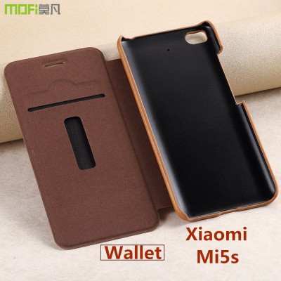 xiaomi mi 5s case cover flip case wallet MOFi original xiaomi mi5s case leather cover pouch card coque capa funda accessories 