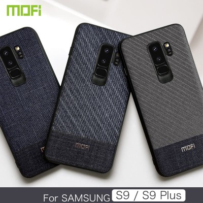 Mofi Case for Samsung Galaxy S9 for Samsung Galaxy S9 Plus Case & Cover Dark Color Gentleman Business Style Handcraft Fabric Cloth Cross Grain Mofi Samsung Galaxy S9 S9 Plus Phone case