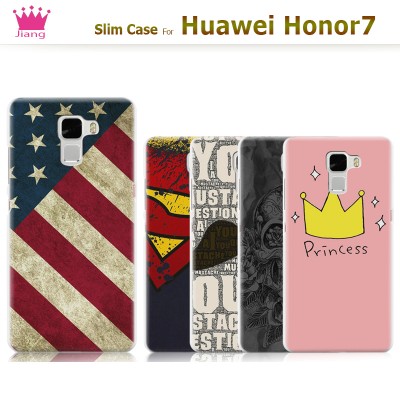 Fashion Cartoon Transparent Matte Forested Plastic Patterned Print Hard Back Case For Huawei Honor7 Honor 7 Crystal Shell Case