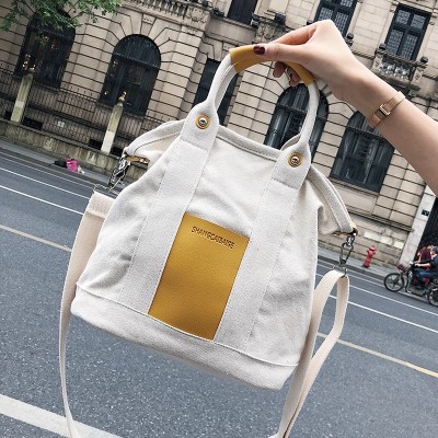 2019 Summer New Womens Large-capacity Canvas Portable Leisure Shoulder Bag Korean Wild Messenger Bag Canvas Tote Bag