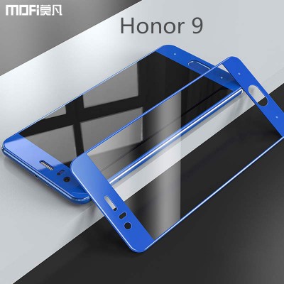 MOFi Case for Huawei honor 9 glass tempered glass MOFi original huawei honor 9 screen protector blue gold 2.5D full cover safety film