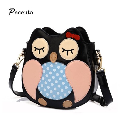 New Fashion Women Leather Handbags Cartoon Messenger Bags Owl Bag Printed Leather Shoulder Crossbody Handbag Bolsa Mujer 