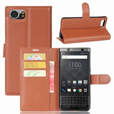 Blackberry Keyone Case Litchi Grain wallet leather Case For BlackBerry Priv/Leap/Keyone/Passport Silv