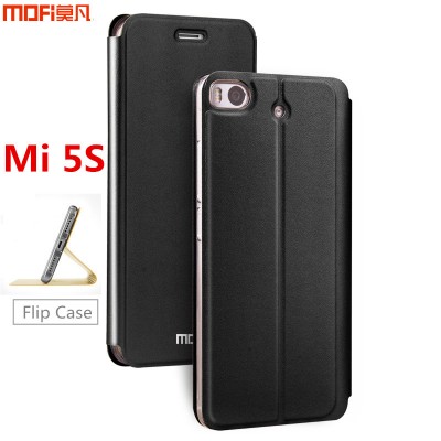 Xiaomi Mi5s case MOFi original xiaomi 5s case flip cover leather holder silicone Mi 5s gold gitter luxury capa coque funda 5.15 