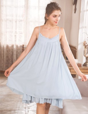 Casual Homewear Dress Nightgown Sexy Nightdress Women Summer Loose Sleepwear Ladies Sling Short Skirt  3 Color