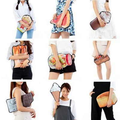 Fun Popular Cheap Fashion Unique Purses and Handbags fashion girls funny clutch creative shape baked bread stick strawberry pizza candy bottle bag womens novelty handbag coin purse