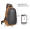 Hot Sale Brand Mens Leather Sling Bag Vintage Chest Shoulder Bags Casual Crossbody Backpack with USB Charging Port