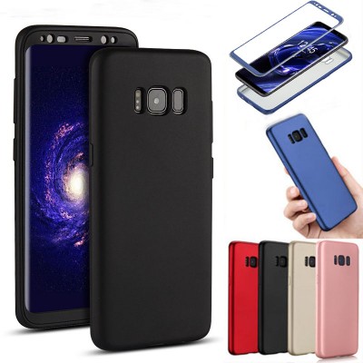 360 Degree Full Body Soft PC+TPU Case For Samsung Galaxy S8 S8 Plus Note 8 Matte Silicone Case For Samsung Galaxy S7 S7 Edge