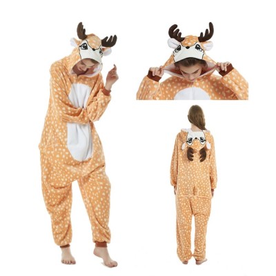 2019 New Onesie Wholesale Animal Kigurumi Stitch Unicorn onesies Adult Unisex Women Hooded Sleepwear Adult Winter Flannel