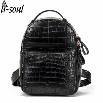 Women Backpack Leather Fashion PU Leather Travel Backpack Female School Bag Mini Backpacks For Girls A26