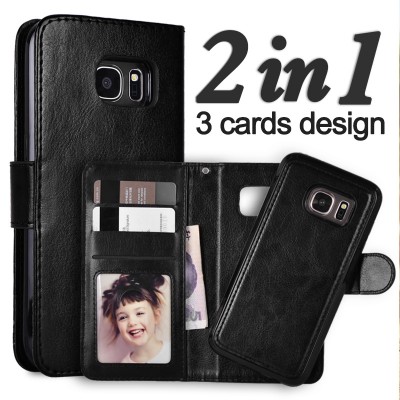 Phone Case for S7 Edge Removable Leather Phone Cases For Samsung Galaxy S7 Edge Case Wallet For Samsung S8 Cover S8 Plus S7 S6 Edge