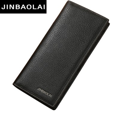 Brand Men Wallet Genuine Leather Long clutch wallets for men Cowhide Bifold Purse Slim Fashion Male Wallets