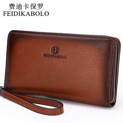 Luxury Male Leather Purse Mens Clutch Wallets Handy Bags Business Wallets Men Black Brown Wallets for men