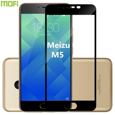 Meizu m5 glass meizu m5 tempered glass meizu m5 mini full cover glass HD glass screen protector meizu m5 accessories black 5.2" 