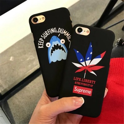 cartoon phone cases fashion supreme PC case for apple iphone 6s case Cartoon Plastic Shark Hard Shell For Apple iPhone 7 Plus Mobile Phone Cover cartoon cases