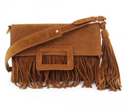 Sexy Bag Handmade Bag Women Brown Red Gray Black Faux Suede Leather Fringes Bag Sexy Tassel Shoulder Bag for women