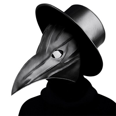 Steampunk Bird Mask Plague Mask Steampunk Plague Doctor Mask steam Punk plague demon Alien mask club rivet Party costume gear Duke black and gold Gothic men and women