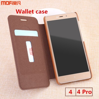 Xiaomi Redmi 4 pro case cover prime 16G wallet pouch card cover flip case MOFi original Xiaomi mi redmi 4 pro capa coque funda 