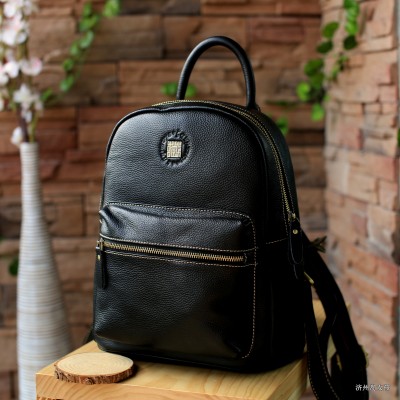 College of Retro Womens Leather Backpack