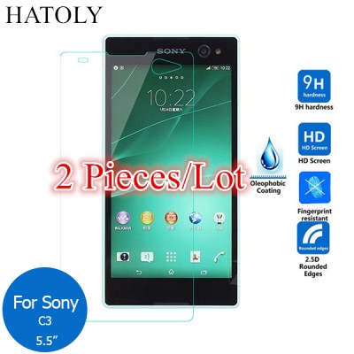 For Glass Sony Xperia C3 Tempered Glass for Sony Xperia C3 Screen Protector for Sony Xperia C3 Dual Glass D2502 D2522 D2533