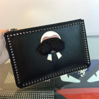 Brand New Ultra Cute Little Monster Women Clutches Cartoon Printing Leather Handbags Women Mixed Colors Envelope Bags Designer 