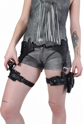 Black Friday Sales Steampunk Motor vintage man Pack Thigh Holster Protected Purse women bag Garter Belt gun shoulder leg holster