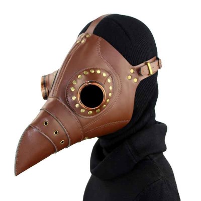 Steampunk Bird Mask Plague Mask Steampunk Plague Doctor Mask PU Leather Halloween Carnival Cosplay Plague Doctor Mask Steampunk Bird Mask Punk Rock Gothic Costume Accessories